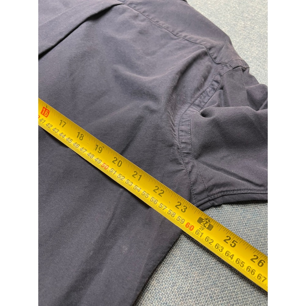 Ralph Lauren Jeans Co Mens Navy Blue Cotton Twill Button Down Shirt Flag Logo - Picture 6 of 7